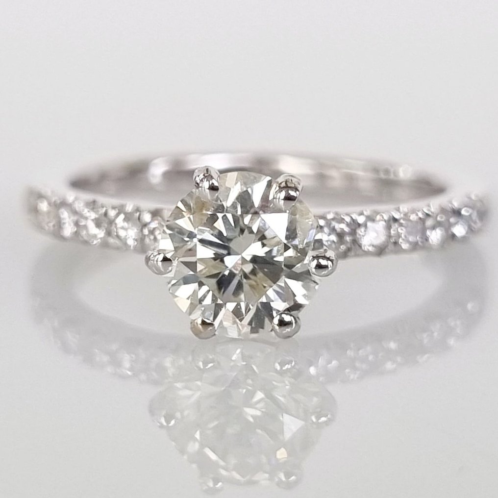 Inel de logodnă Aur alb Diamant #3.3