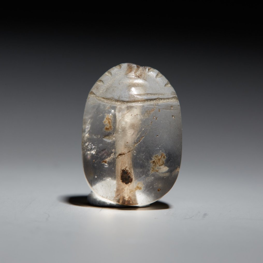 古埃及 水晶 聖甲蟲。後期。西元前 664 - 332 年。 1.6 長度。很稀少 #1.1