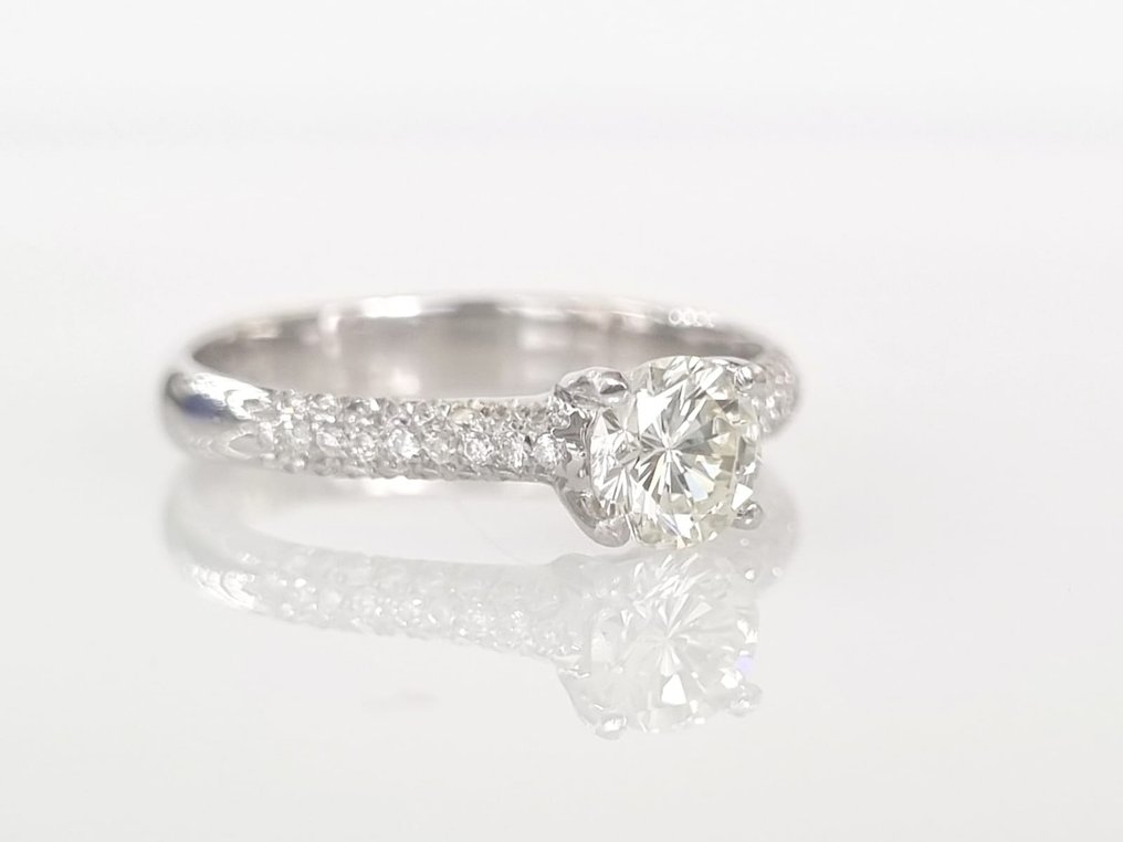 Inel de logodnă Aur alb Diamant #2.1