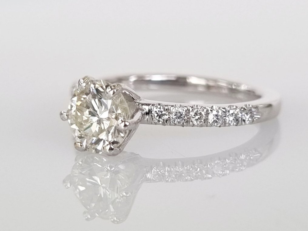 Inel de logodnă Aur alb Diamant #3.2