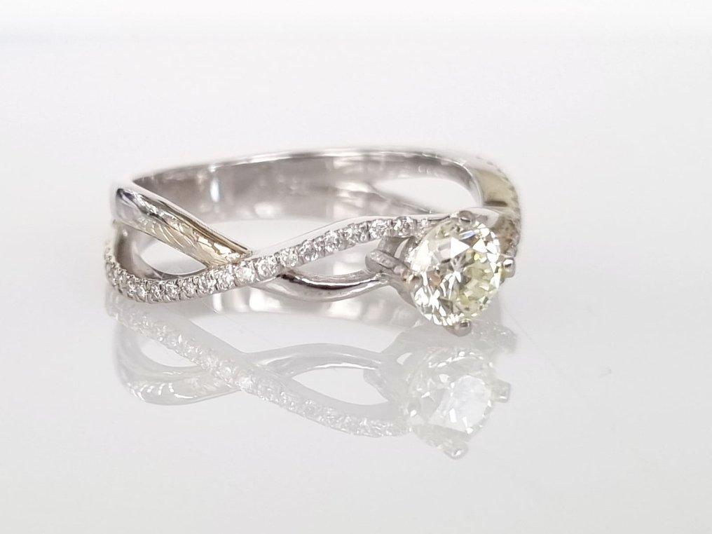 Pierścionek zaręczynowy Białe złoto Diament #2.1