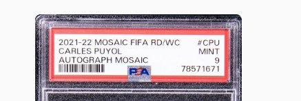 2021 - Panini - Mosaic Road to World Cup - Carles Puyol - Autograph Mosaic - 1 Graded card - PSA 9 #2.1