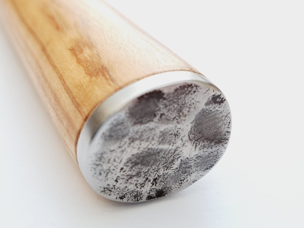 Santoku Knife - Hammered and Forged - 440C Japanese Stainless Steel - Olive Wood - Køkkenkniv - Rustfrit stål - Japan #3.2