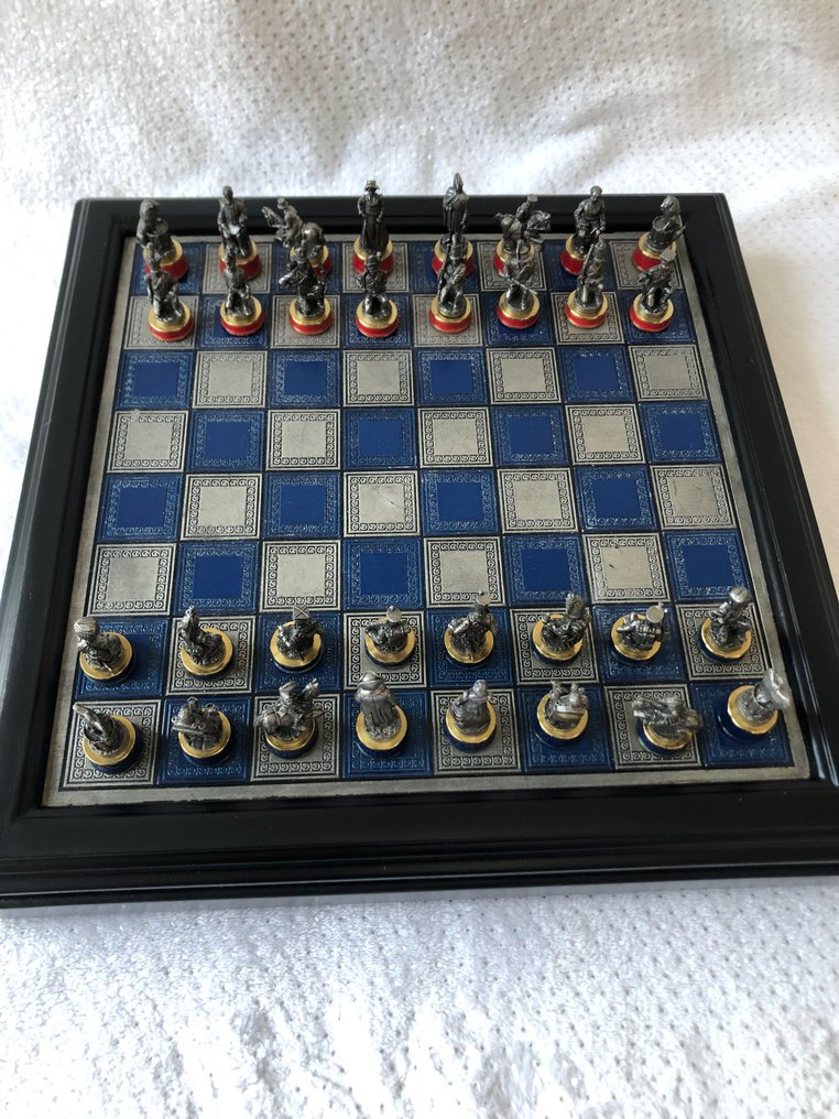 Philip j Haythornthwaite - Set di scacchi - Franklin Mint La bataille de Waterloo - legno, stagno, ottone #1.1