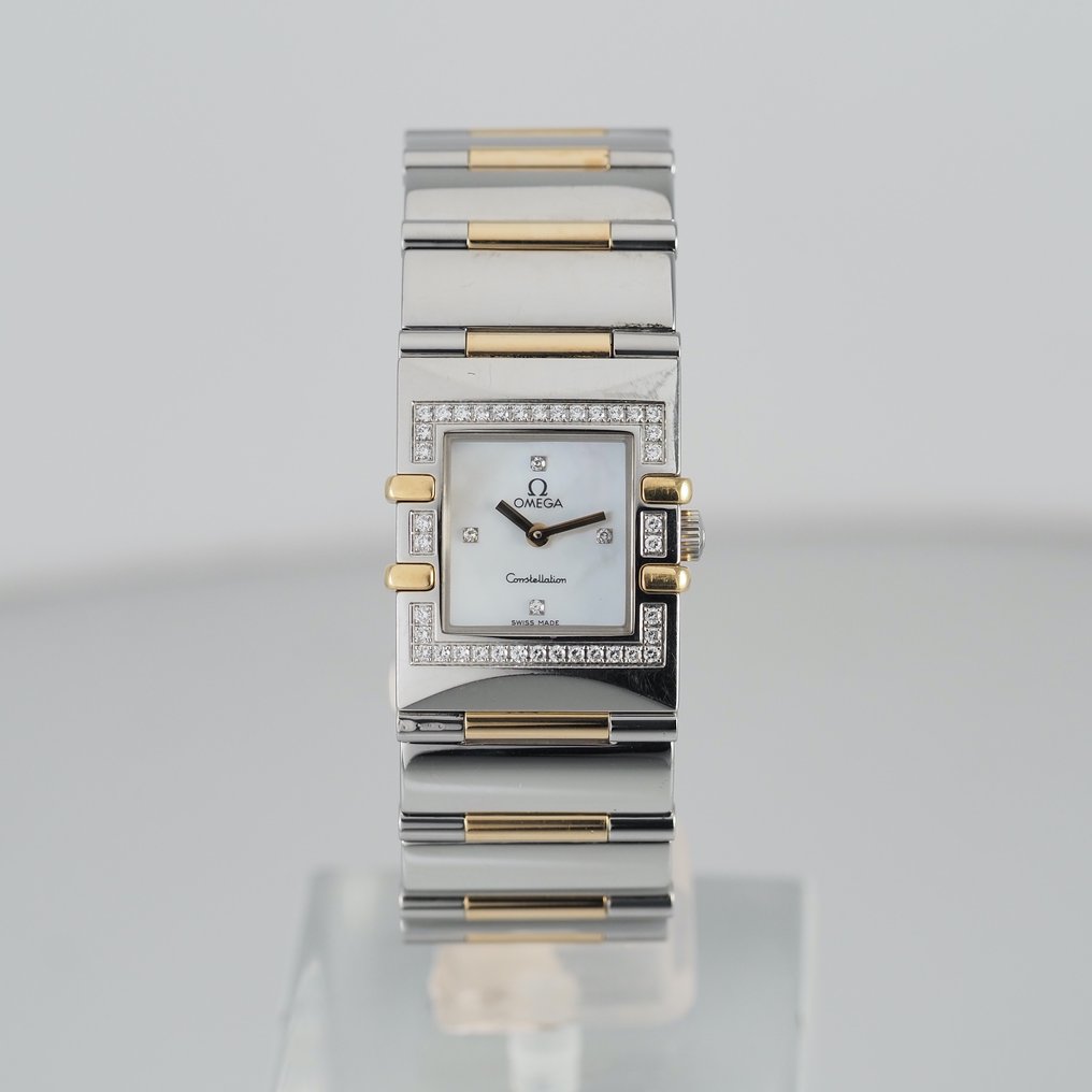Omega - Quadra Gold Steel & Diamonds, Mother of Pearl dial - Mujer - 2000 - 2010 #1.1