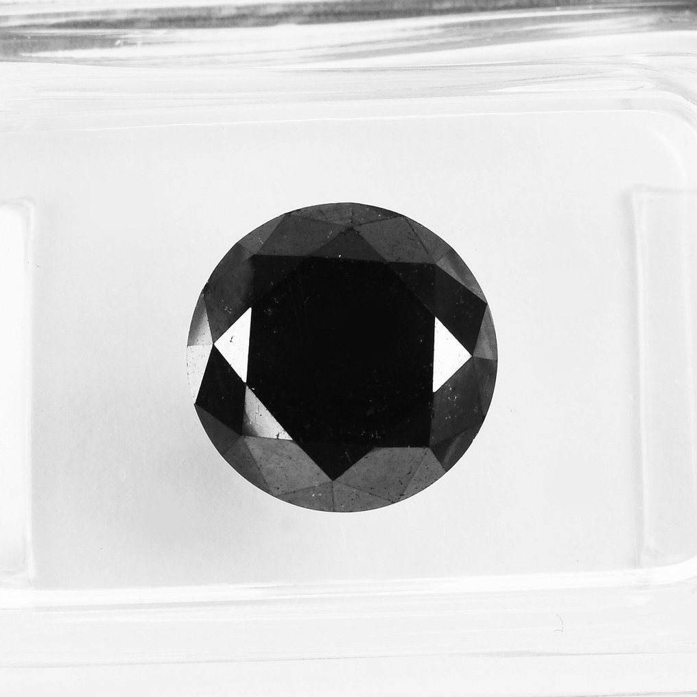 Sans Prix de Réserve - 1 pcs Diamant  (Traitement de couleur)  - 2.89 ct - Rond - Non précisé dans le rapport de laboratoire - International Gemological Institute (IGI) #1.1