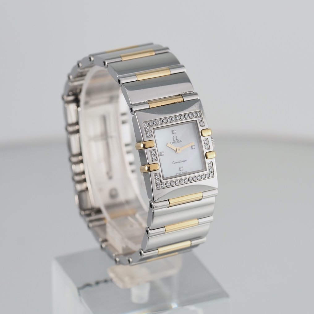 Omega - Quadra Gold Steel & Diamonds, Mother of Pearl dial - Mujer - 2000 - 2010 #1.2