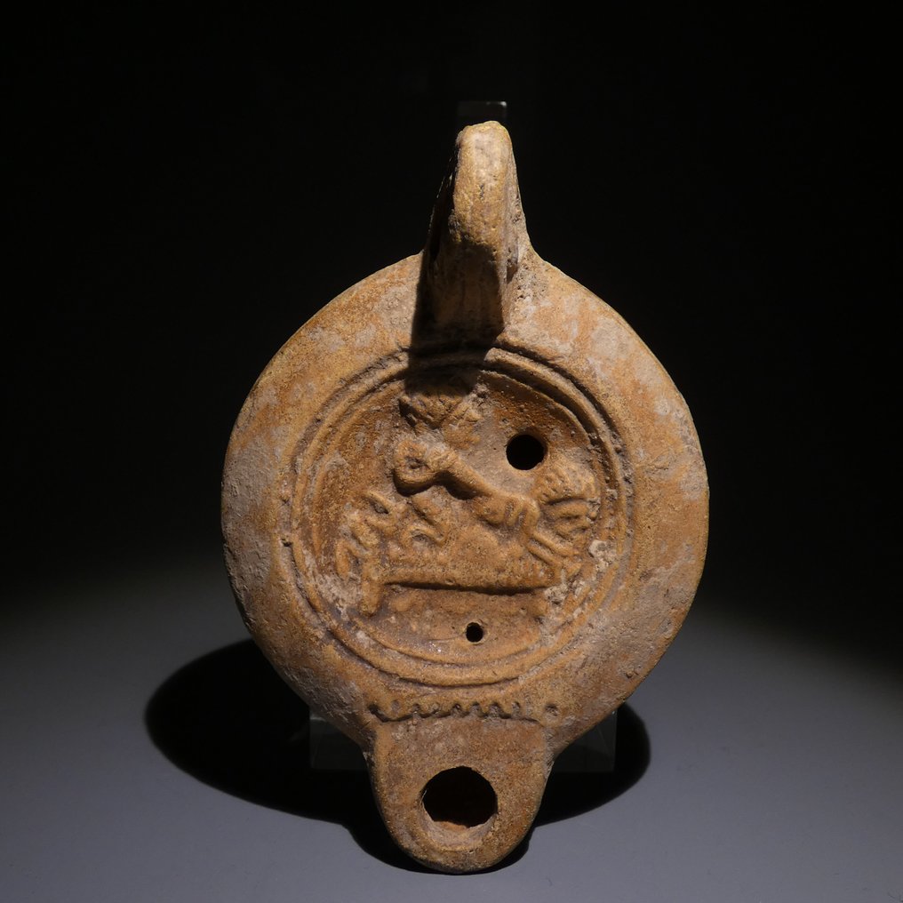 古罗马 Terracotta 色情油灯。长 9.6 厘米。公元 1 至 2 世纪。 #1.1