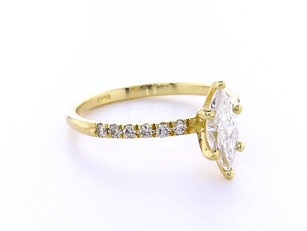 Δαχτυλίδι Κίτρινο χρυσό Διαμάντι - Διαμάντι #2.1