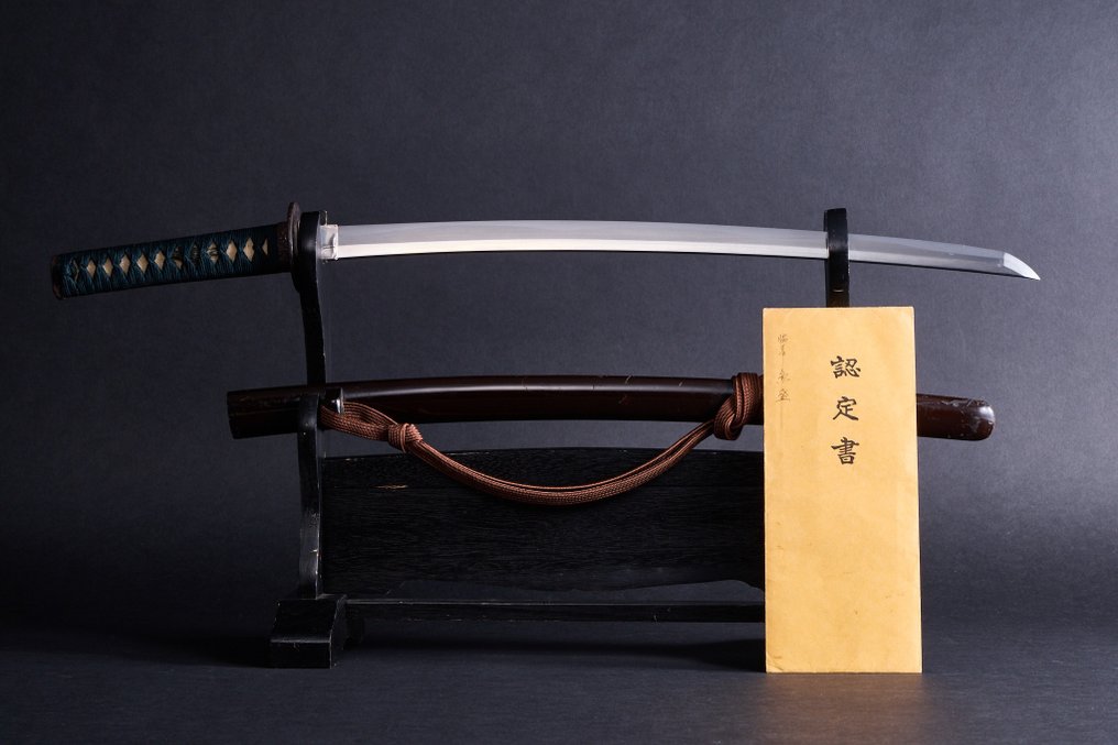 Espada - Wakizashi by Kanemori 兼盛 with Mountings and NBTHK Precious Sword Certificate - Japão - Período Edo (1600 1868) #1.1