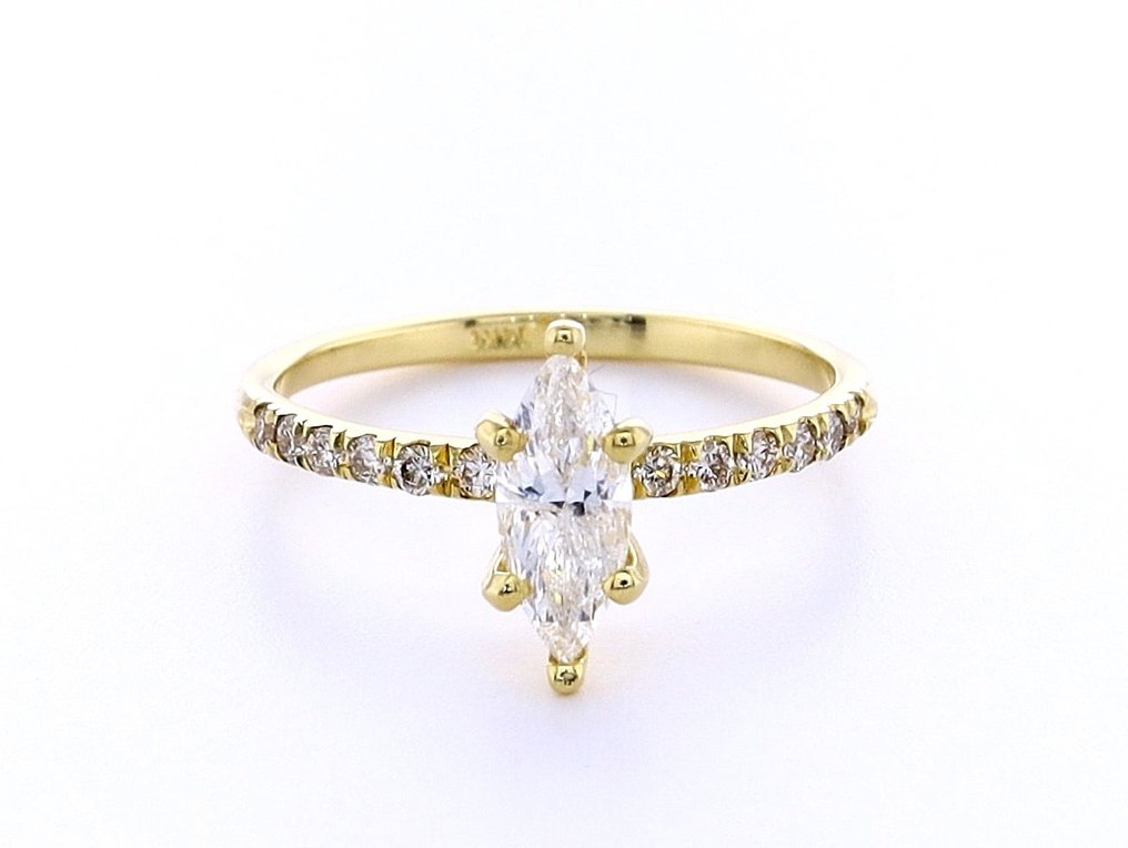 Δαχτυλίδι Κίτρινο χρυσό Διαμάντι - Διαμάντι #1.1