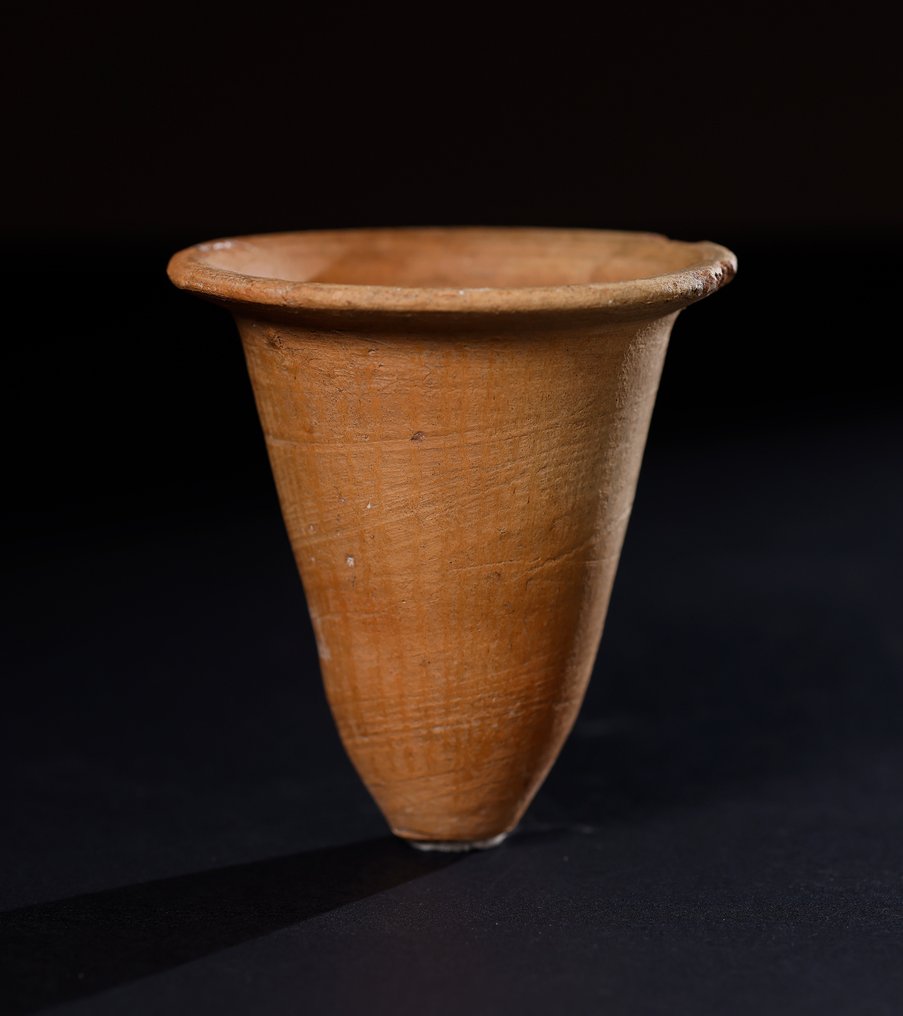 Ancient Egyptian Terracotta Offering vase - 9 cm #1.2