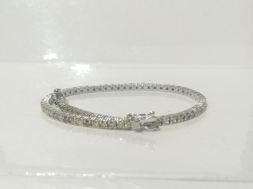 Armband - 14 kt Weißgold -  3.04ct. tw. Diamant  (Natürlich) #2.1