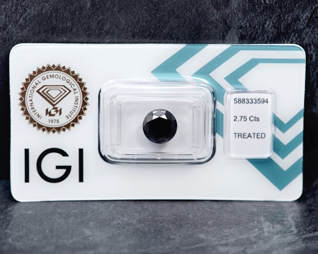 1 pcs Gyémánt  (Színkezelt)  - 2.75 ct - A laboratóriumi jelentésben nincs megadva - Nemzetközi Gemmológiai Intézet (IGI) #2.1