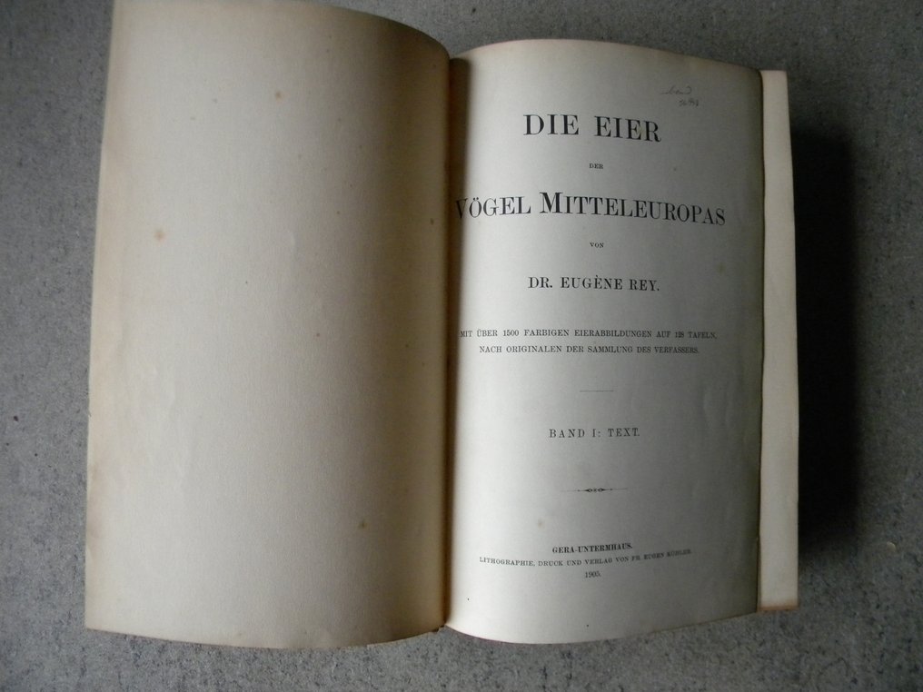 Dr. Eugène Rey - Die Eier der Vögel Mitteleuropas - 1905 #2.1
