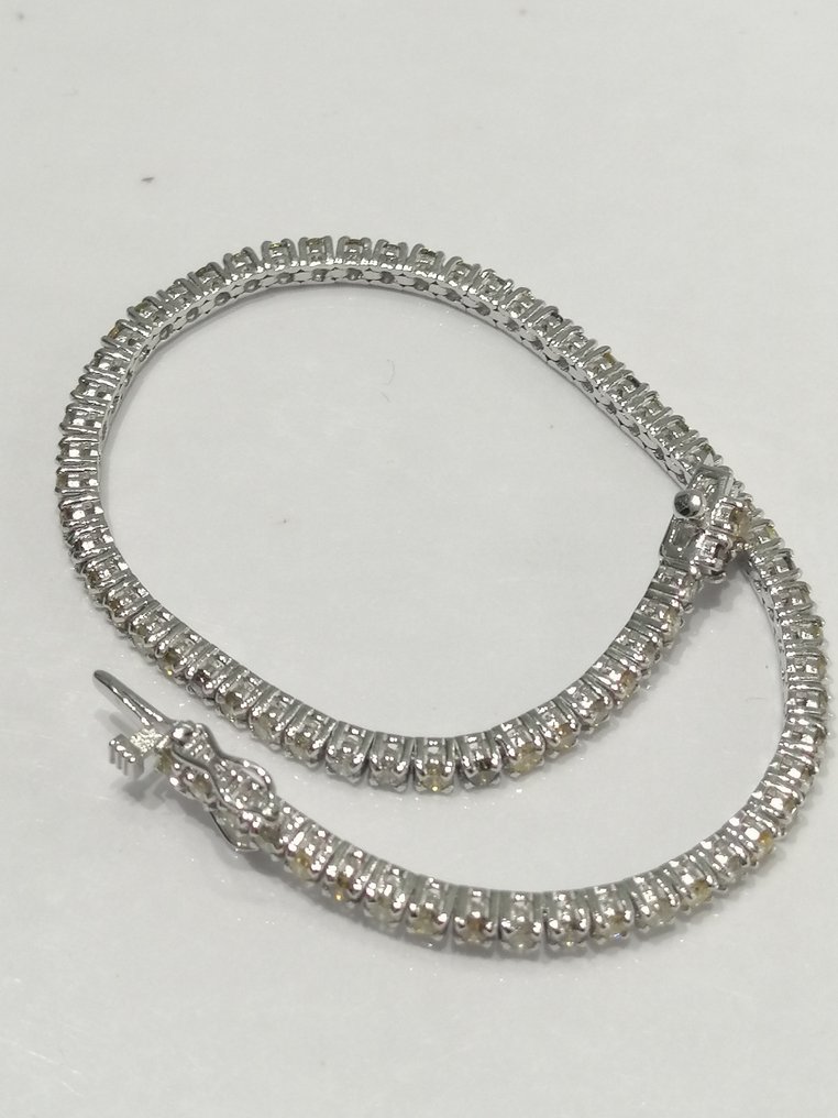 Bracelet - 14 kt. White gold -  3.04ct. tw. Diamond  (Natural) #3.1