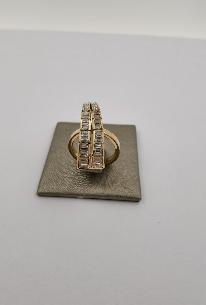 Δαχτυλίδι - 18 καράτια Κίτρινο χρυσό Διαμάντι  (Φυσικό) #1.2