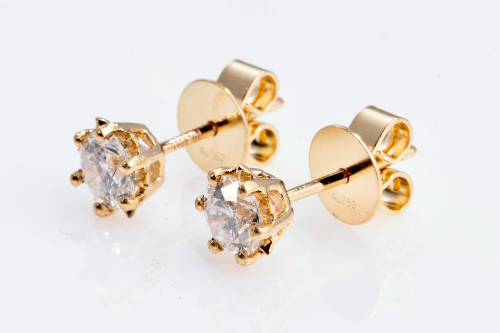 Christian's Diamonds - Σκουλαρίκια - Luce - 18 καράτια Κίτρινο χρυσό Διαμάντι  (Φυσικό) #2.1