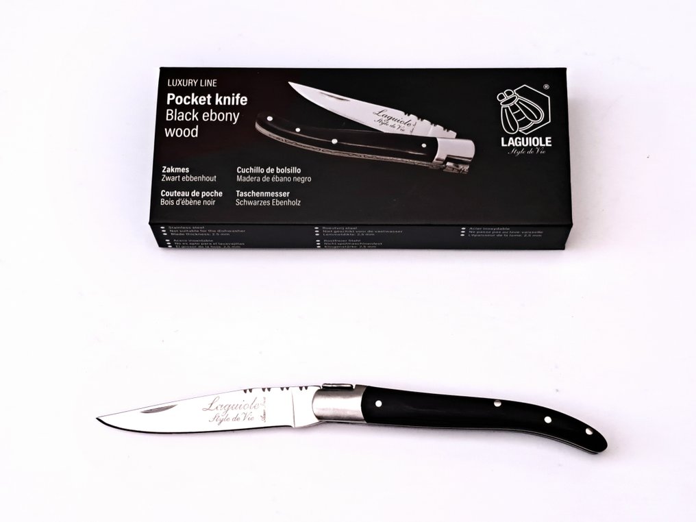 Laguiole - Pocket Knife - Black Ebony Wood - style de - Σουγιάς  #2.1