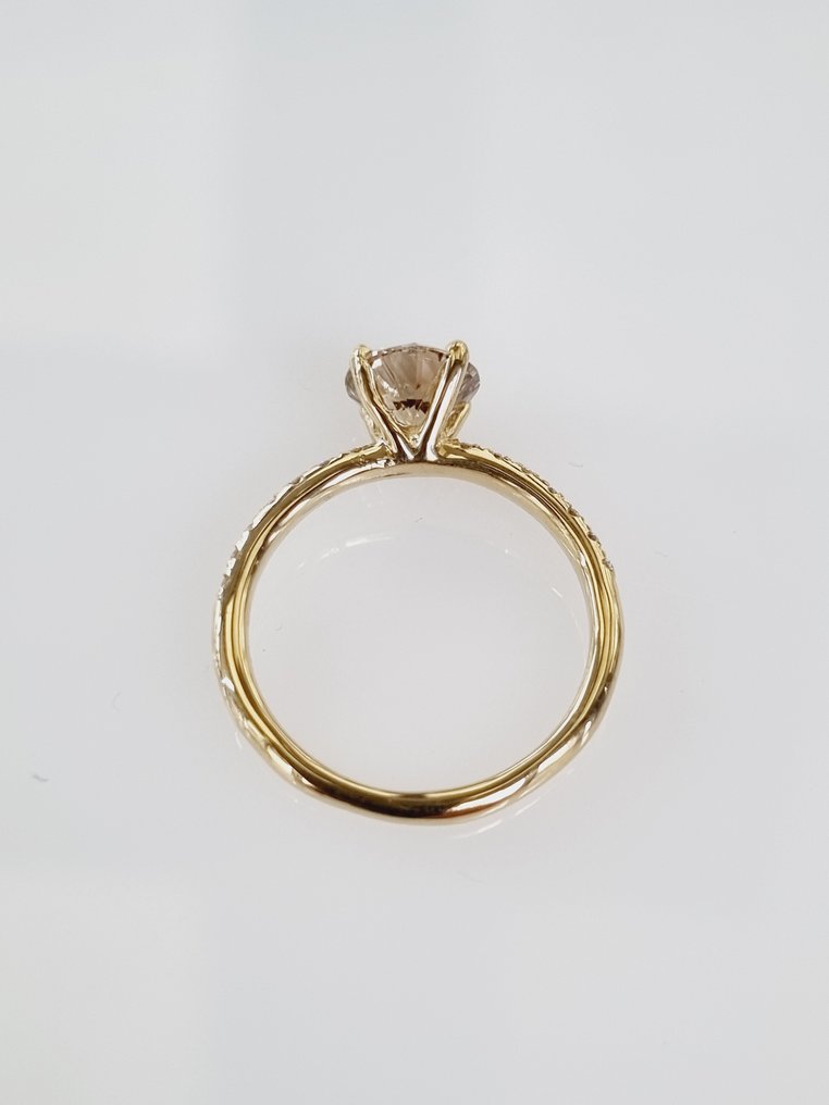 Jegygyűrű - 14 kt. Sárga arany -  1.25ct. tw. Gyémánt  (Természetes) #3.1