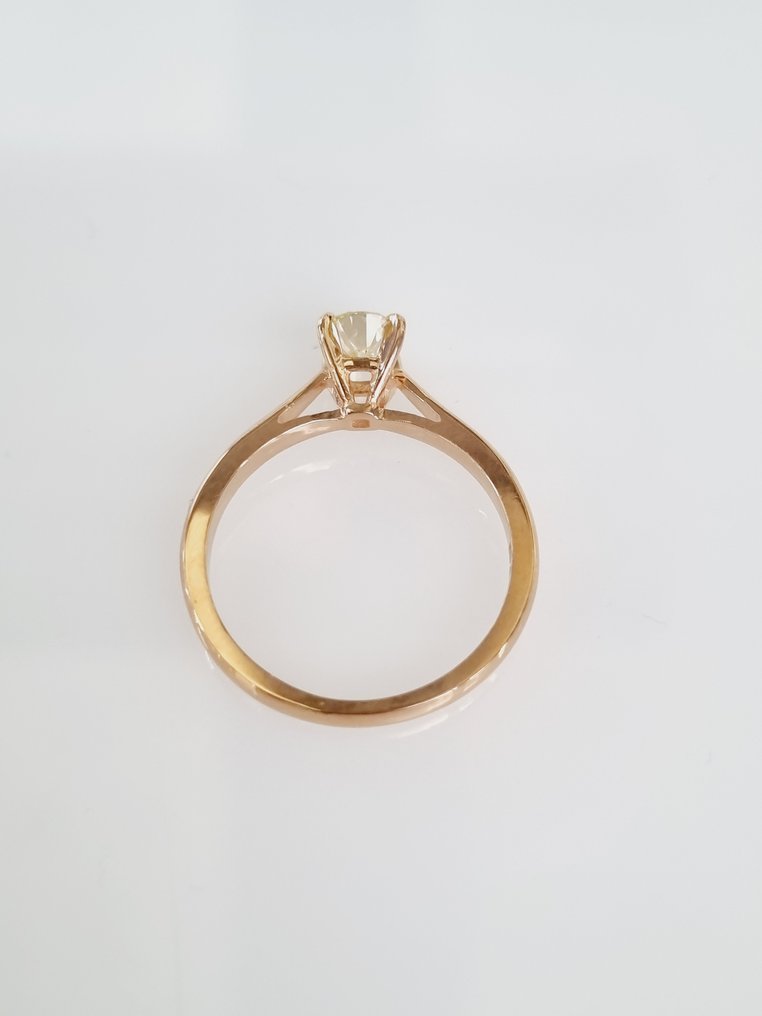 訂婚戒指 - 14 克拉 玫瑰金 -  0.58ct. tw. 鉆石  (天然) #3.1