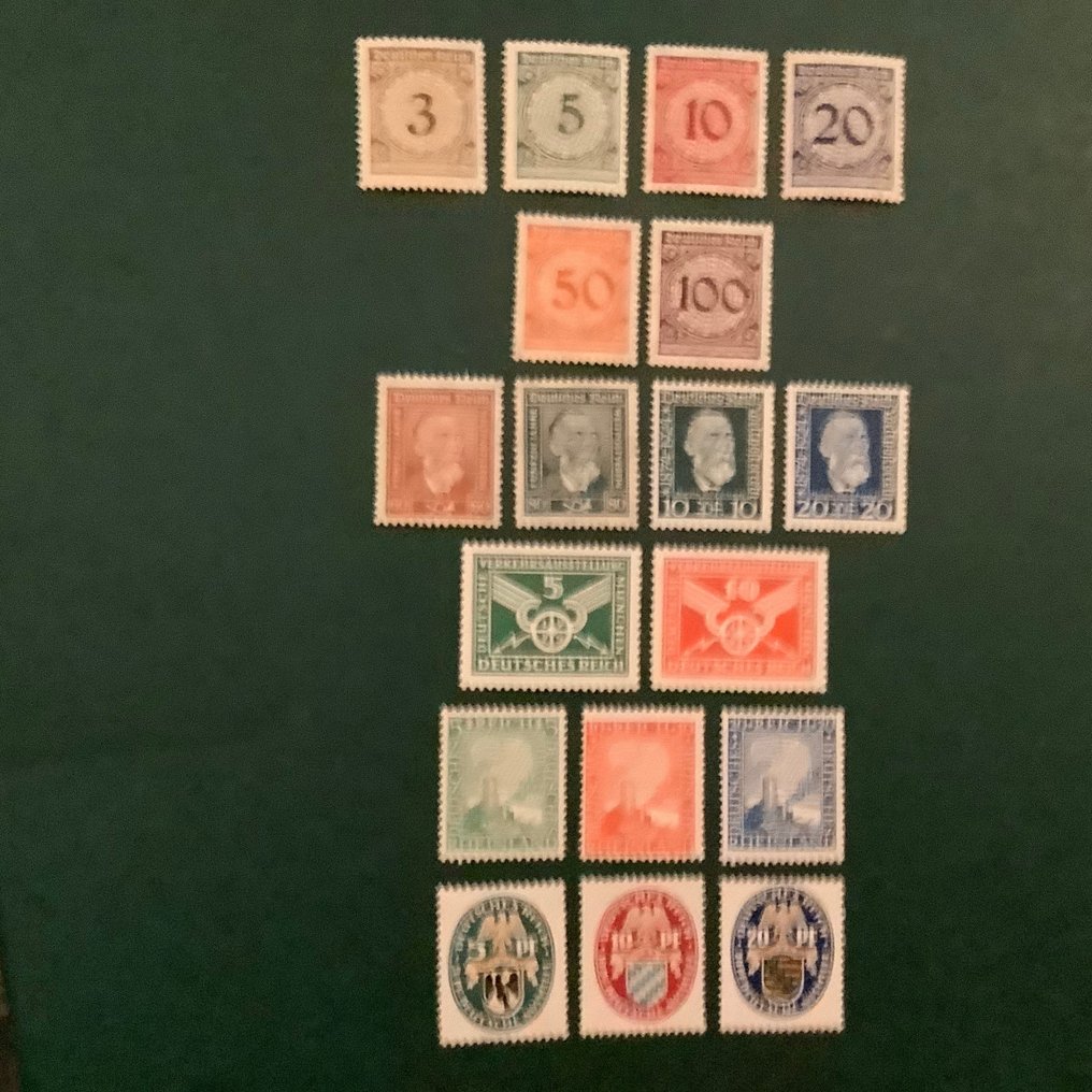 Duitse Rijk 1923/1925 - 6 volledige emissies - Michel 338/343, 362/363 en 368/377 #1.0