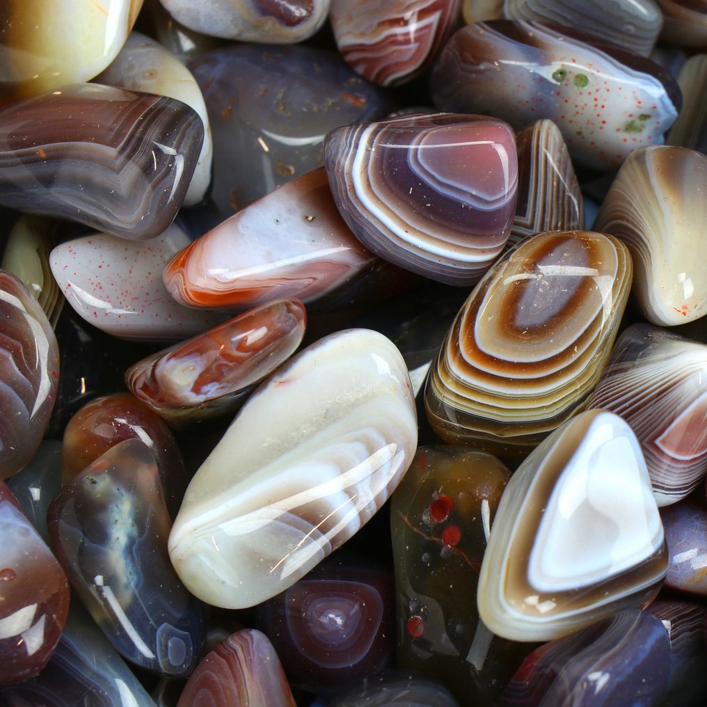 Botswana-jasper Polerede sten - XL parti- 1 kg #2.1