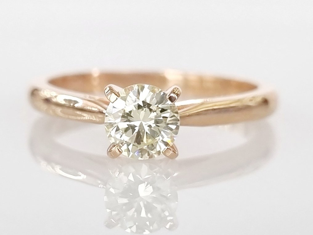 Pierścionek zaręczynowy - 14-karatowe Różowe złoto -  0.58ct. tw. Diament  (Naturalny) #1.1