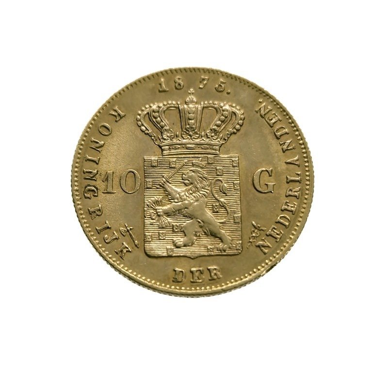 荷兰. Willem III (1849-1890). 10 Gulden 1875 #1.1