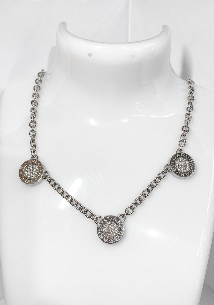Bvlgari - Collar necklace - 18 kt. White gold Diamond - Low price #1.1