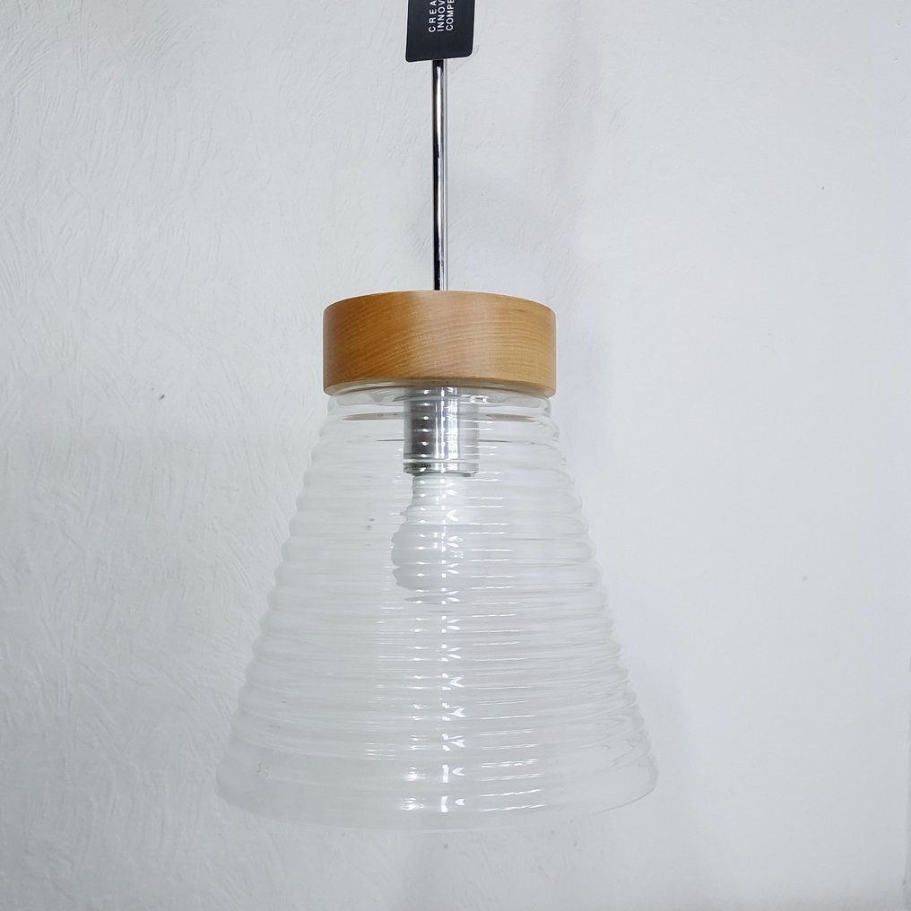 Seed Design - Lampada a sospensione (2) - Rille 19 - Vetro, Legno #2.1