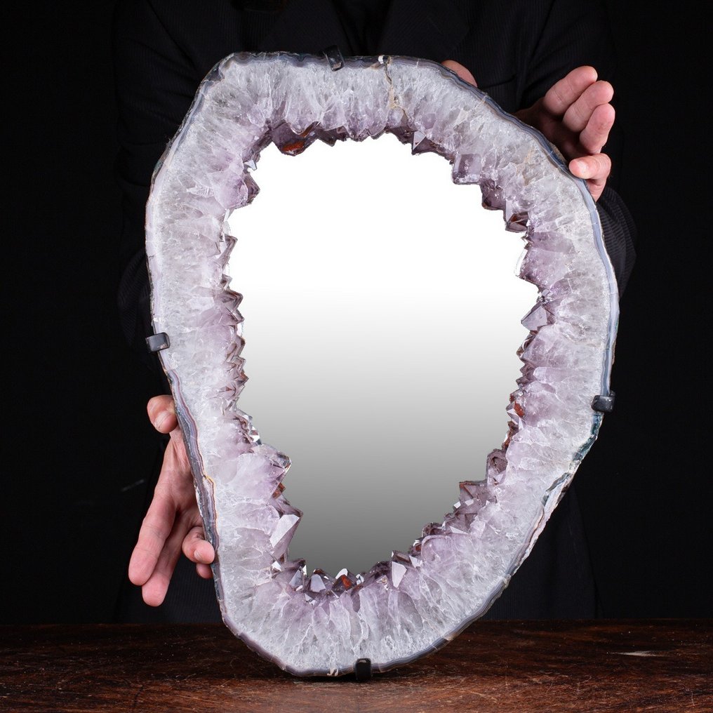 Wonderful - Amethyst Mirror - Height: 486 mm - Width: 375 mm- 11.5 kg #1.2