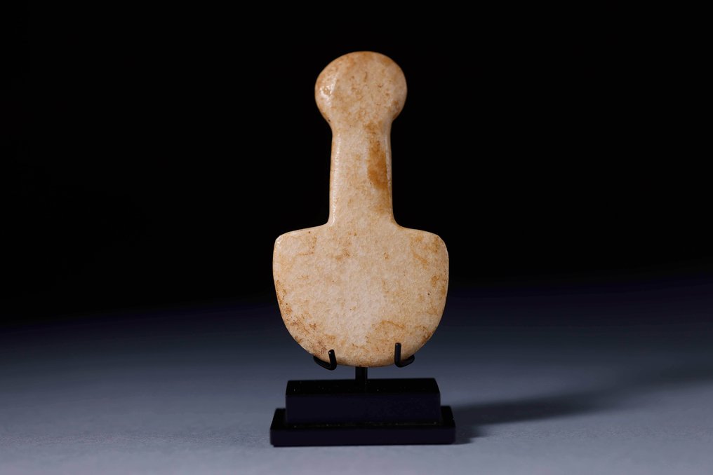 Bronsealderen Marmor Anatolian Kusura Type, Idol med spansk eksportlisens - 10.5 cm #1.1