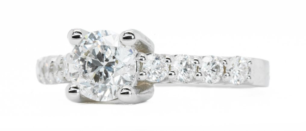 Ring - 18 karat Hvitt gull -  1.50 tw. Diamant  (Naturlig) - Diamant #2.1