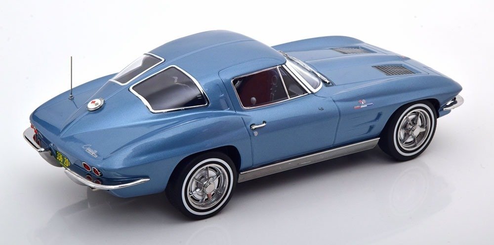 Norev 1:18 - Αυτοκίνητο μοντελισμού - Chevrolet Corvette C2 Sting Ray - 1963 - Lichtblauw metallic #3.1
