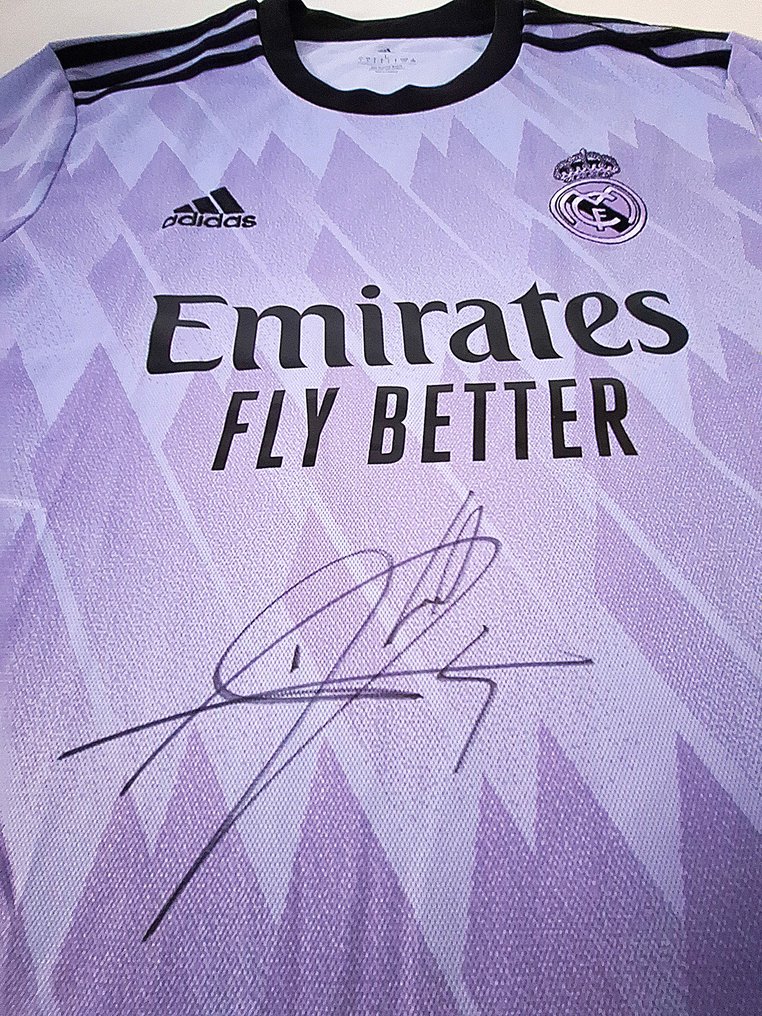 Real Madrid - DAVID ALABA handschriftlich signiertes Real Madrid-Auswärtstrikot (Saison 2022/23) - David Alaba - Fußball #2.1