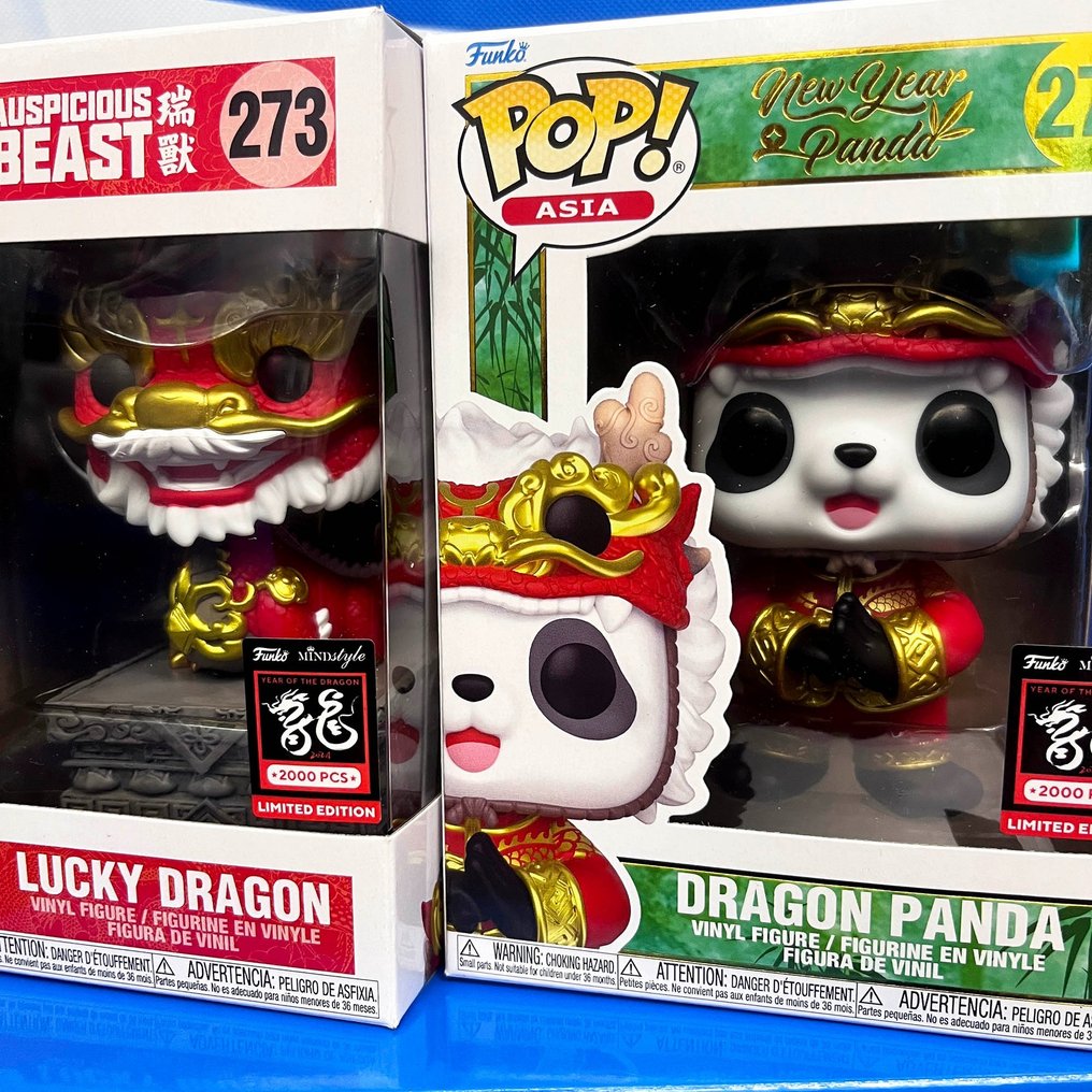 Funko  - Action figure Asia Lucky Dragon #273 & Dragon Panda #272 Year of Dragon 2000pcs Limited Edition - 2020+ - Cina #2.1