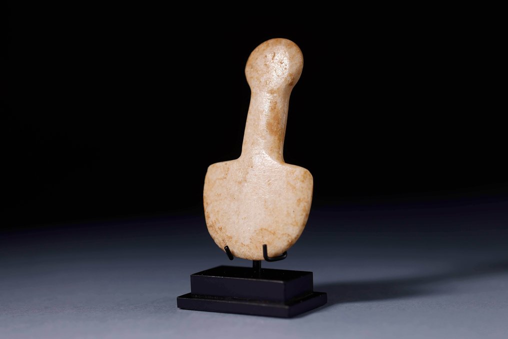 Bronsealderen Marmor Anatolian Kusura Type, Idol med spansk eksportlisens - 10.5 cm #2.1