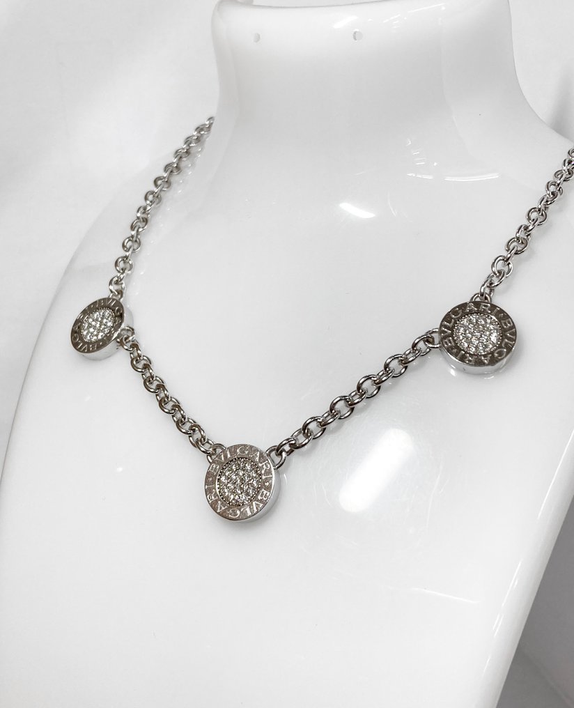 Bvlgari - Collar necklace - 18 kt. White gold Diamond - Low price #3.1