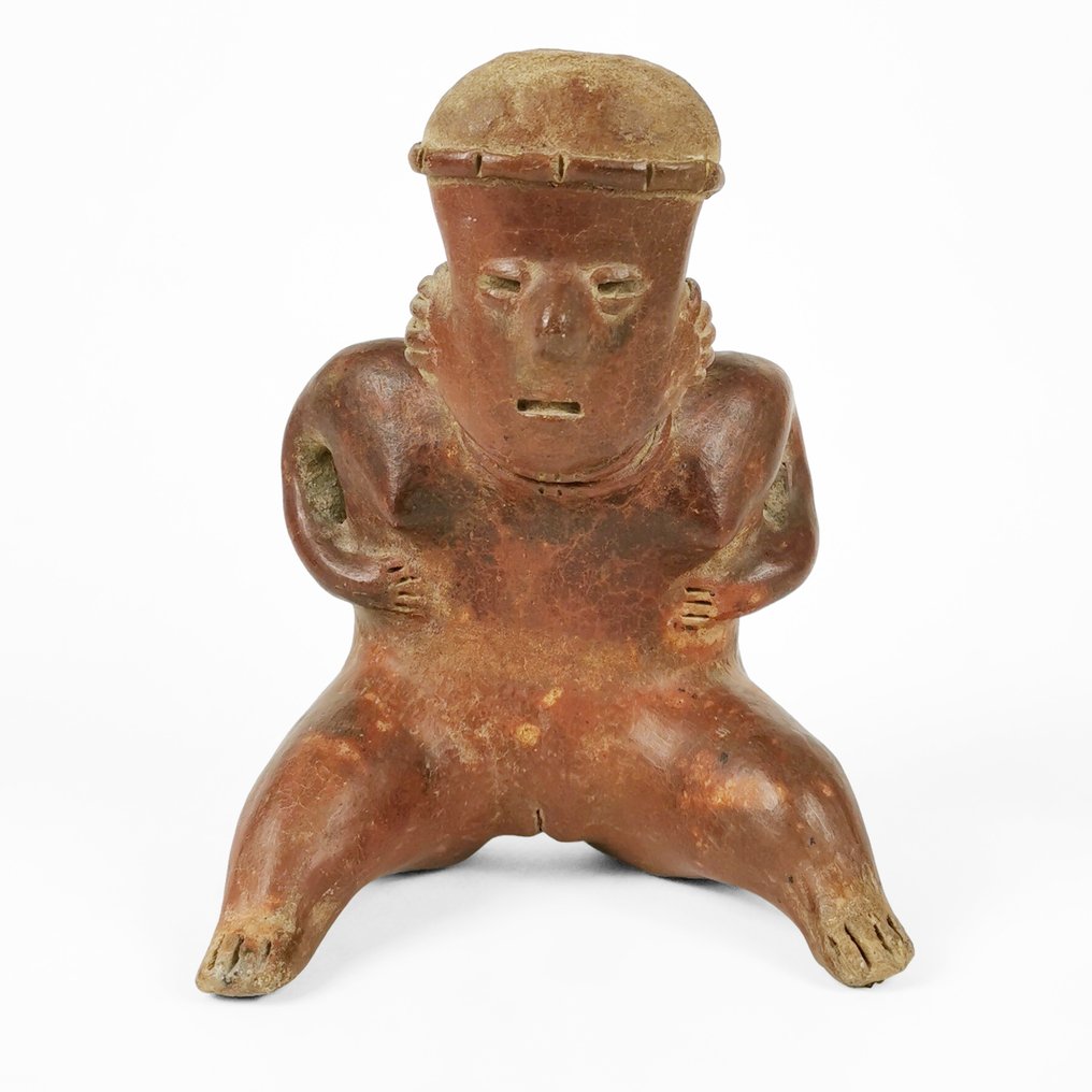 Präkolumbianisch. Nayarit Sitzende weibliche Figur - Mit spanischer Importlizenz. Statue #1.1