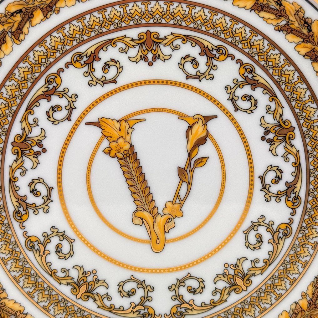 Rosenthal - Versace - Πιάτο - Brotteller - 17 cm Virtus Gala White Weiß Gold - Πορσελάνη - καινούργιο και αυθεντικά συσκευασμένο #1.0