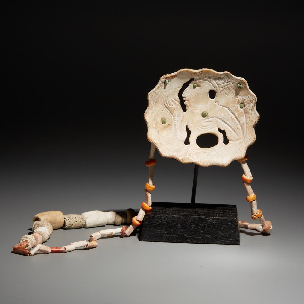maya Terrakotta Tärkeä kaulakoru. 250-900 jKr. 35 cm korkeus. Espanjan tuontilisenssi. #2.1