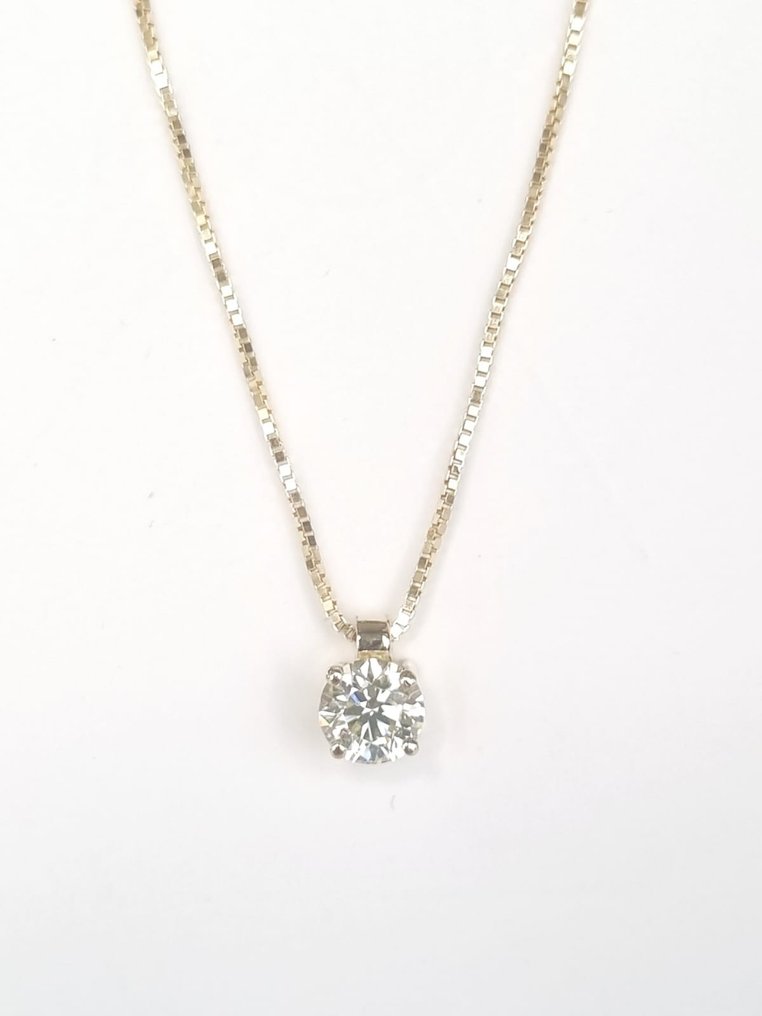 Halskette mit Anhänger - 14 kt Gelbgold -  0.65ct. tw. Diamant  (Natürlich) #2.1