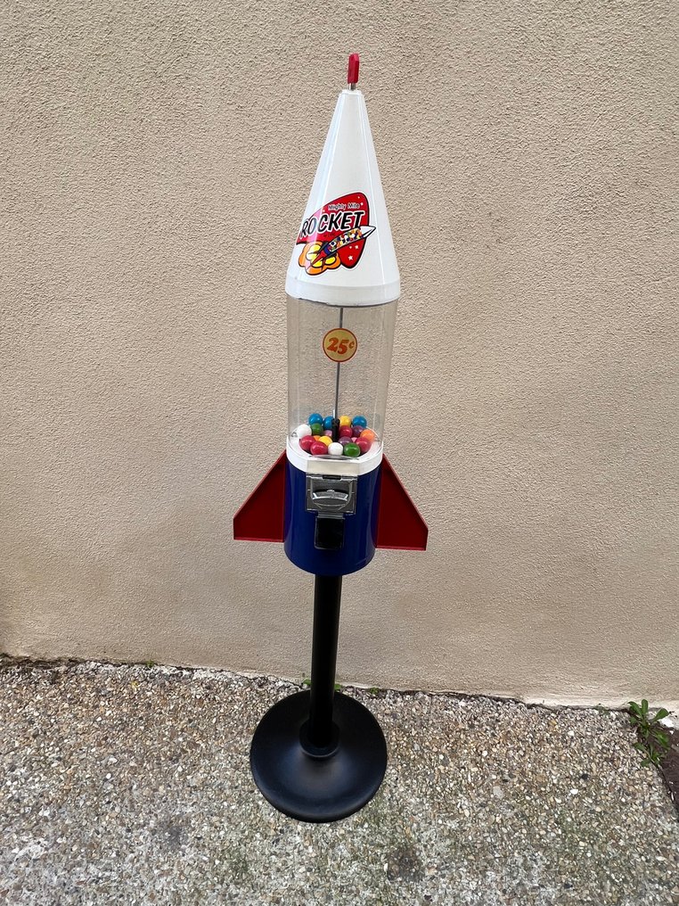 Dispenser - Sjelden gummiball maskin us rakett rakett Chicago LYPC - Plast, Stål, plaststål #1.1