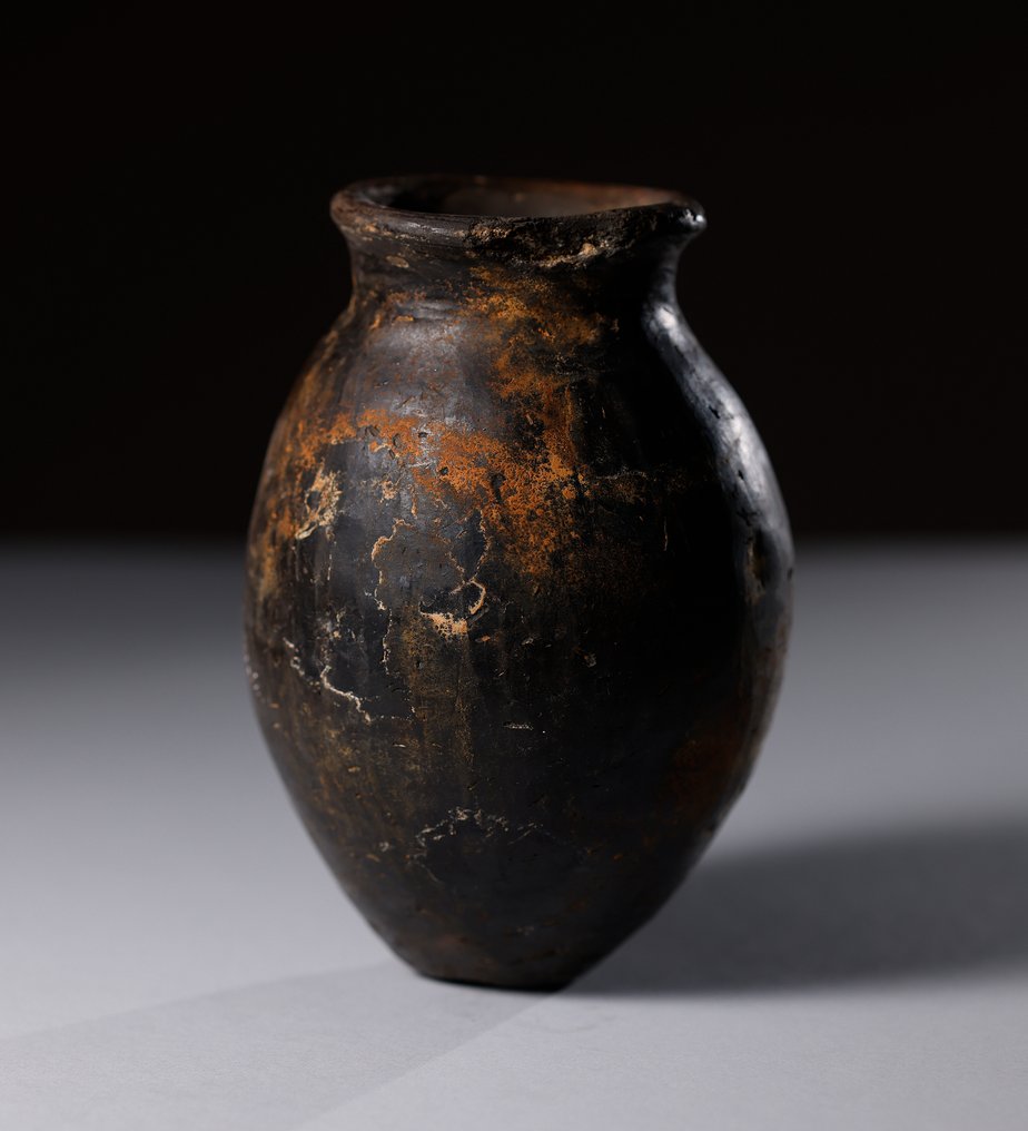 Égypte ancienne Terre cuite brunie Pot égyptien pour la bière - 16 cm #2.1