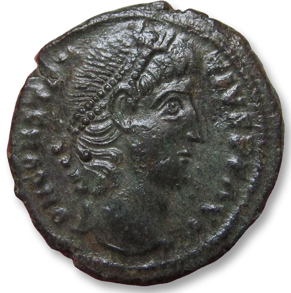 Romarriket. Constantius II as Augustus. Follis Antioch mint circa 347-348 A.D. - mintmark SMANAI - #1.2