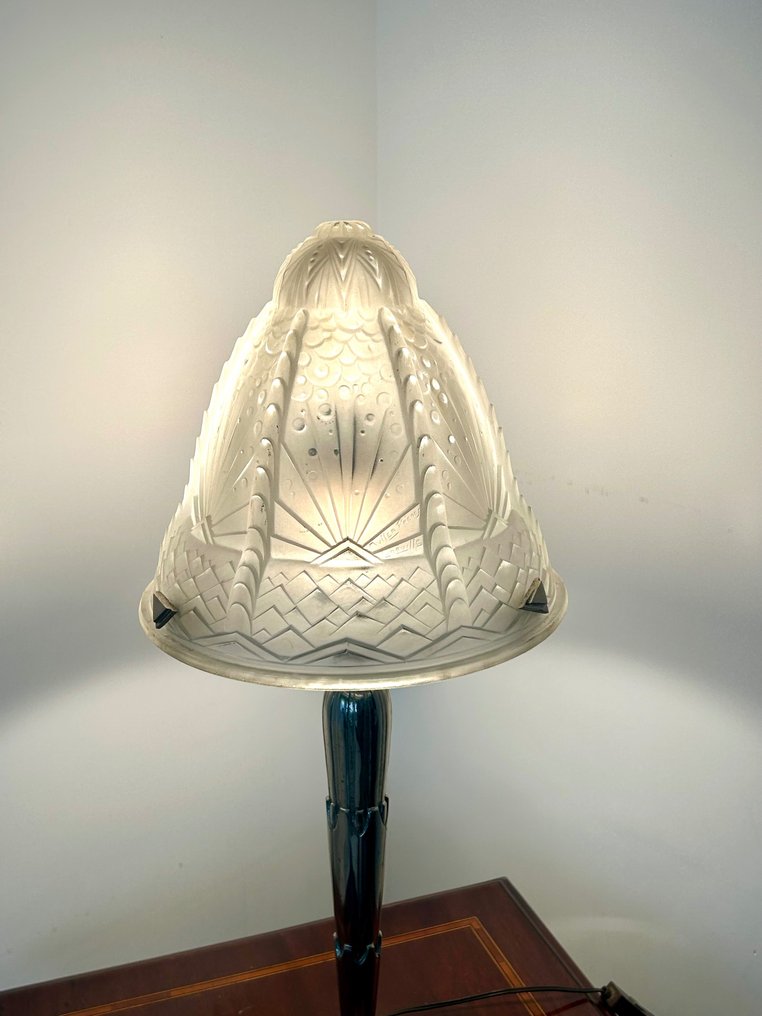 Muller Frères - Muller Freres Luneville - Lampa - Fantastisk art déco - Glas #2.1