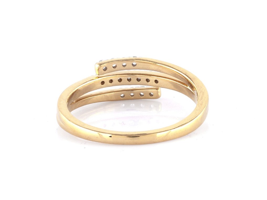 Ring - 18 kt. Yellow gold -  0.16 tw. Diamond  (Natural) #3.1
