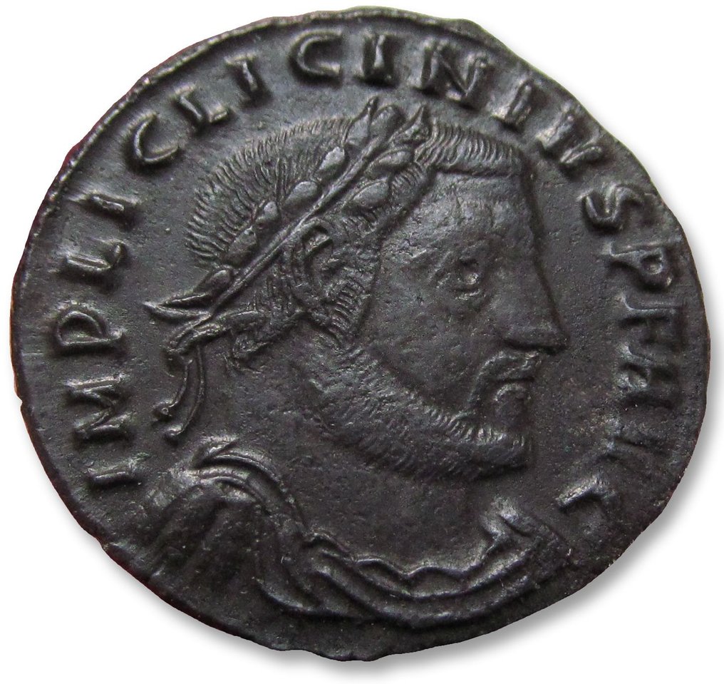 罗马帝国. 利西纽斯一世（公元308-324）. Follis Thessalonica mint circa 312-313 A.D. - mintmark °TS°A° - high quality coin #1.1