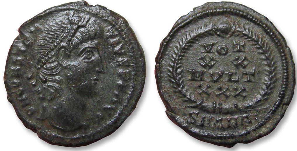 Rooman imperiumi. Constantius II as Augustus. Follis Antioch mint circa 347-348 A.D. - mintmark SMANAI - #2.1